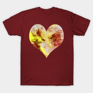 Splash Heart in Yellow and Orange T-Shirt